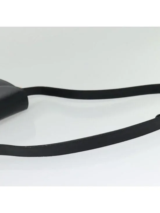 Authentic GUCCI Shoulder Bag Leather Navy Gold - Picture 14 of 16